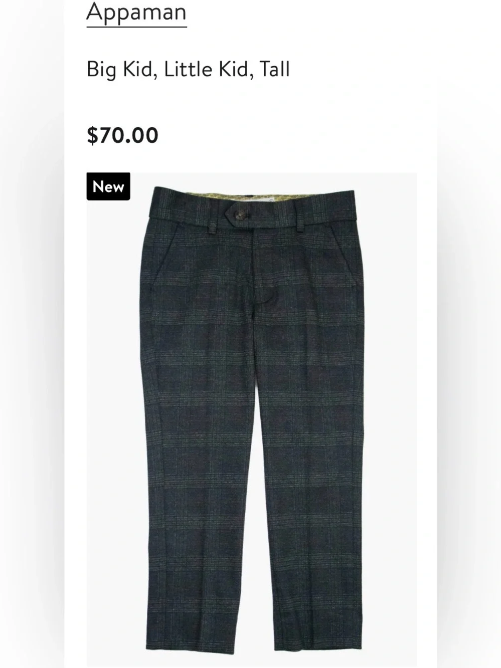 APPAMAN NWOT Boys Dress Pants 7